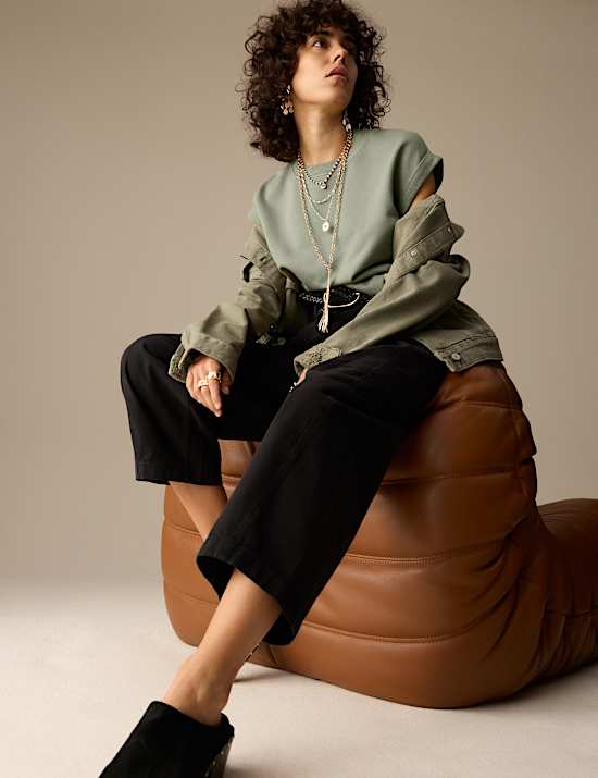 Pure Cotton Sleeveless Sweat-shirt