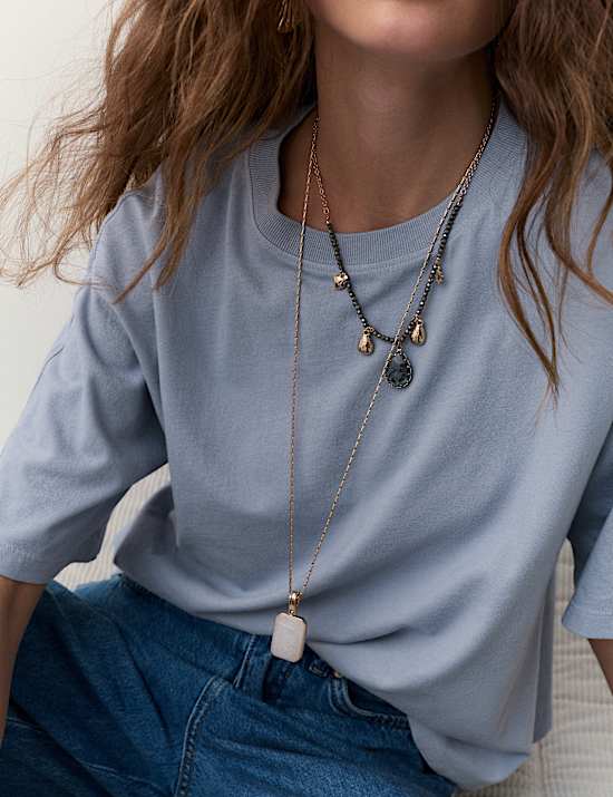 Zuiver katoenen T-shirt met korte mouwen, boxy model