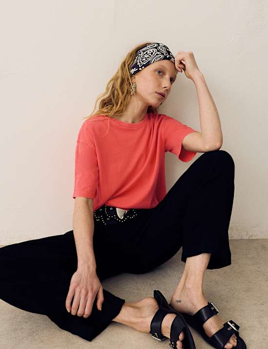 Pure Cotton Short Sleeve Boxy T-Shirt