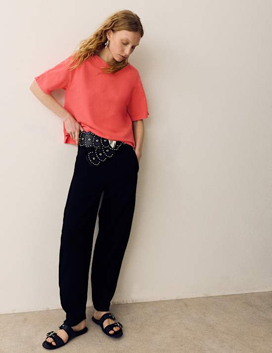 Pure Cotton Short Sleeve Boxy T-Shirt