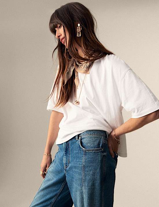 Pure Cotton Short Sleeve Boxy T-Shirt