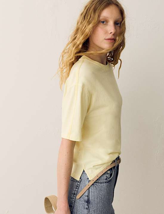 Pure Cotton Short Sleeve Boxy T-Shirt
