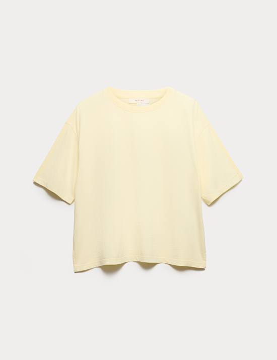 Pure Cotton Short Sleeve Boxy T-Shirt