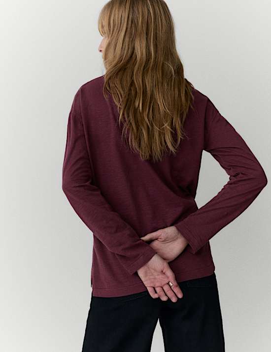 Top van zuiver slub-katoen