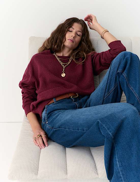 Cotton Rich Fleck Sweatshirt