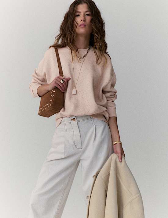 Cotton Rich Fleck Sweatshirt