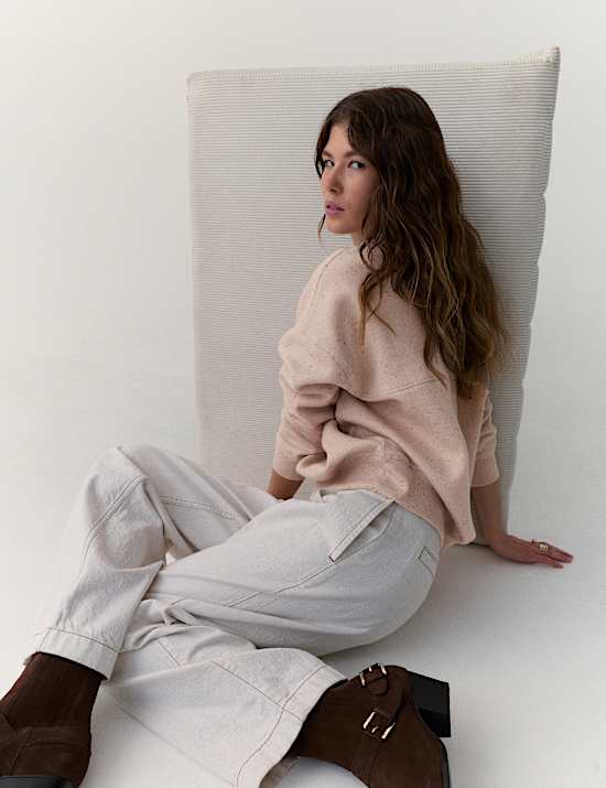 Cotton Rich Fleck Sweatshirt