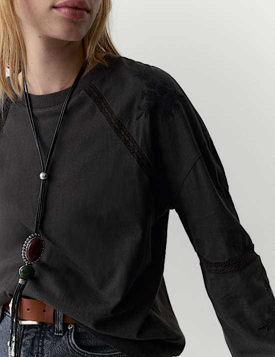 Pure Cotton Embroidered Top