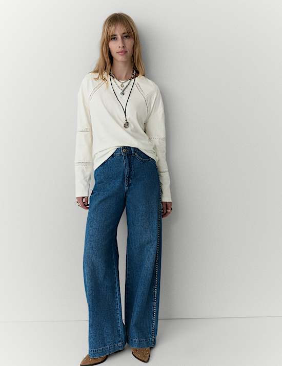 Pure Cotton Embroidered Top