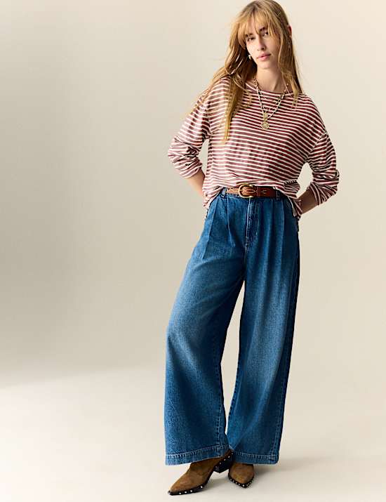 Pure Cotton Striped Top