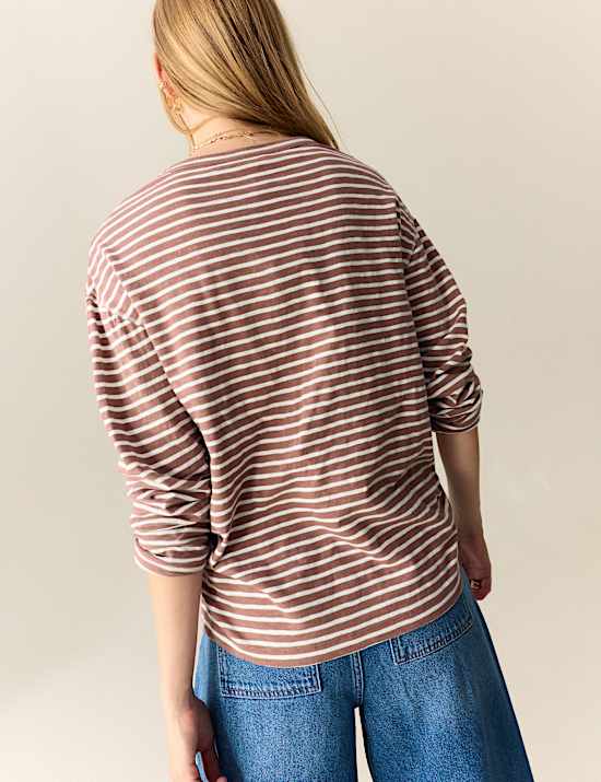 Pure Cotton Striped Top