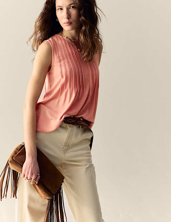 Top plissé nervuré