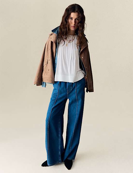 Top pliss&eacute; nervur&eacute;