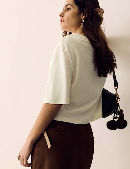 Pure Cotton Jersey Embroidered T-Shirt