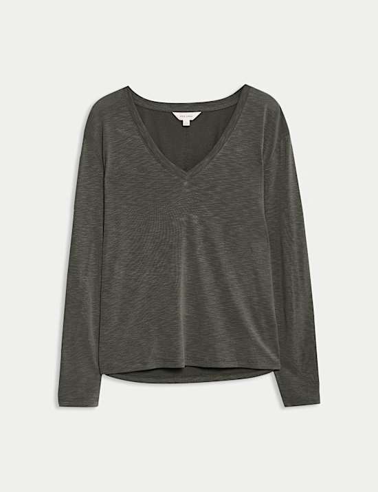 Modal Rich V-Neck Top