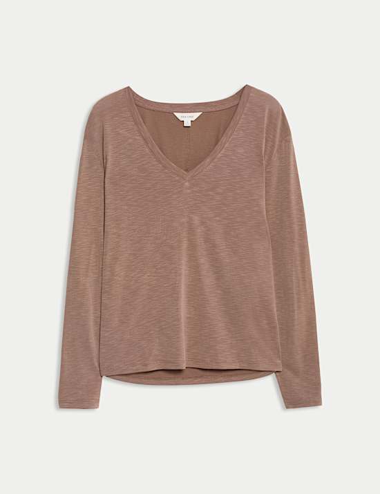 Modal Rich V-Neck Top