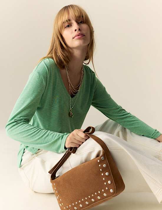 Modal Rich V-Neck Top