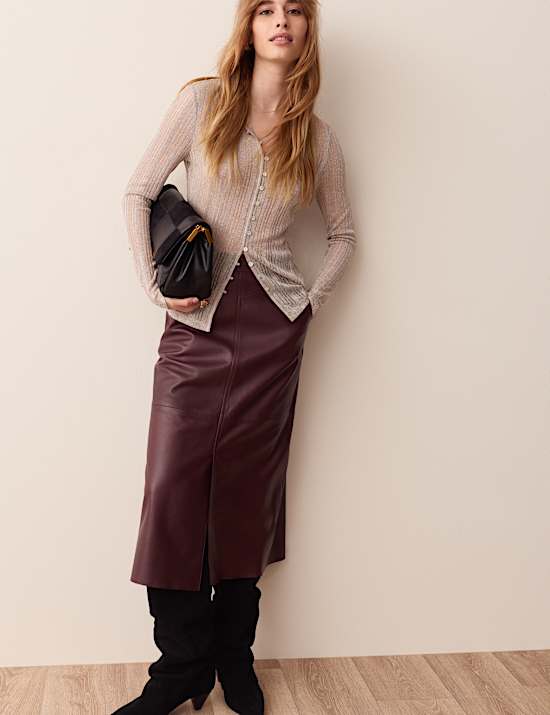 Shimmer Knitted Long Sleeve Shirt