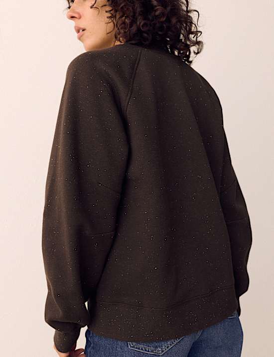 Cotton Rich Flecked Sweatshirt