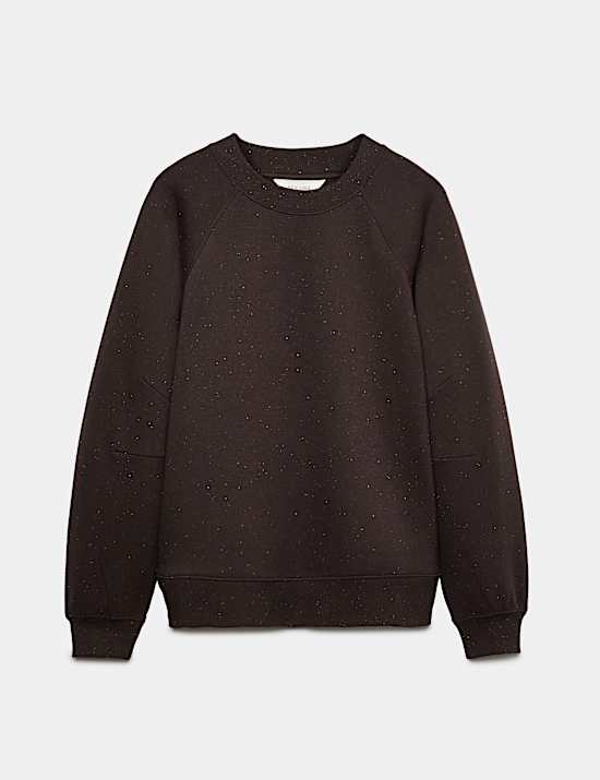 Cotton Rich Flecked Sweatshirt
