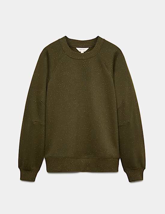 Cotton Rich Flecked Sweatshirt