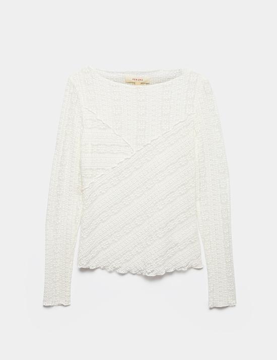 Jersey Floral Lace Top