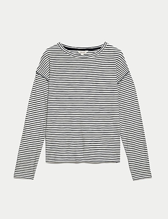 Pure Cotton Striped T-Shirt