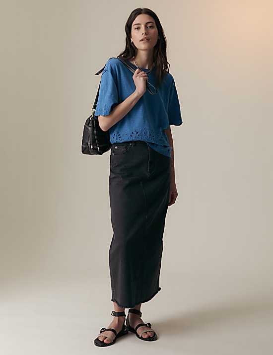 Pure Cotton Broderie T-Shirt