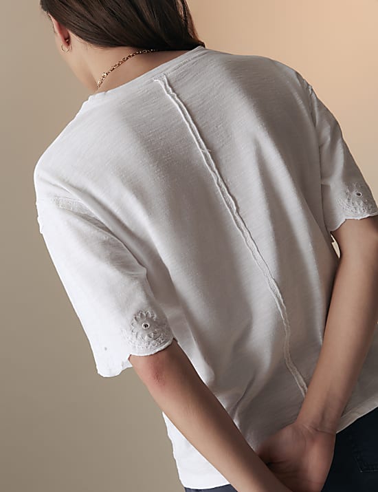 Pure Cotton Broderie T-Shirt
