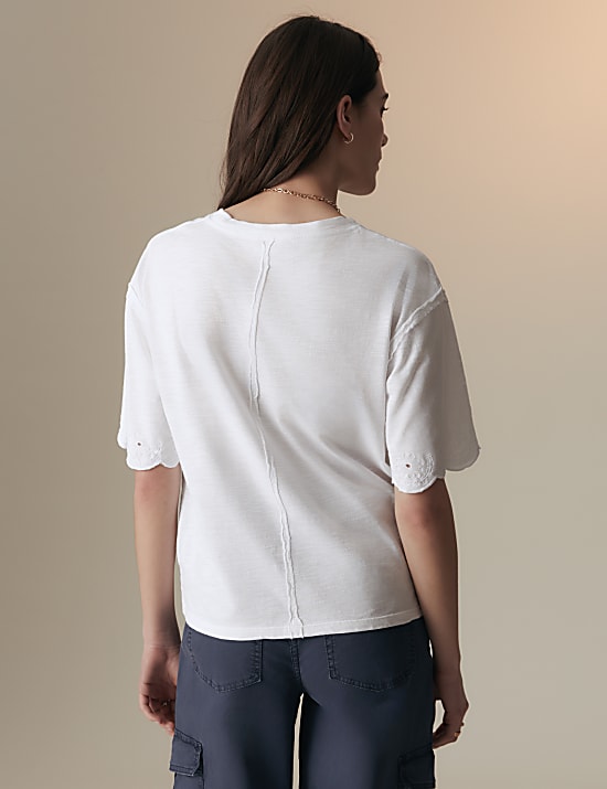 Pure Cotton Broderie T-Shirt