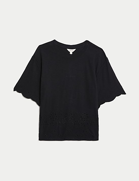 Pure Cotton Broderie T-Shirt