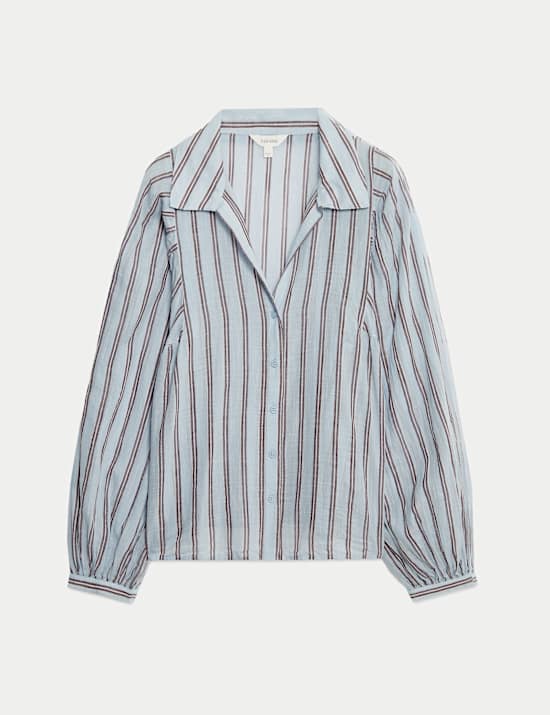 Gestreiftes Hemd aus reiner Baumwolle