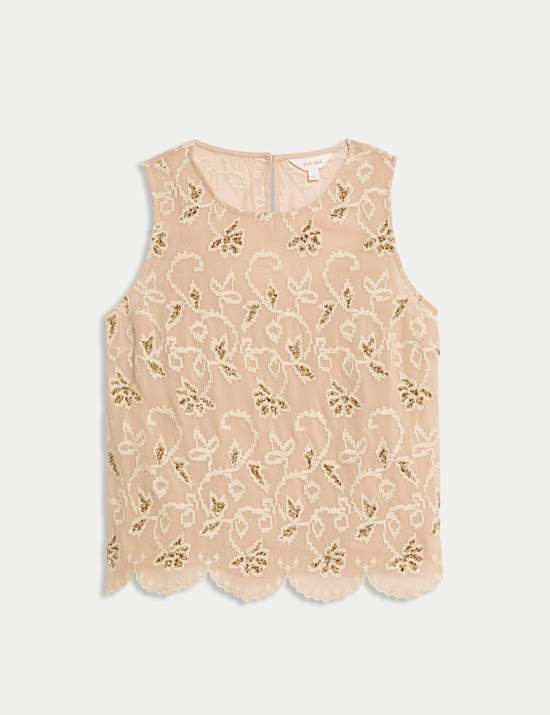 Embellished Vest Top