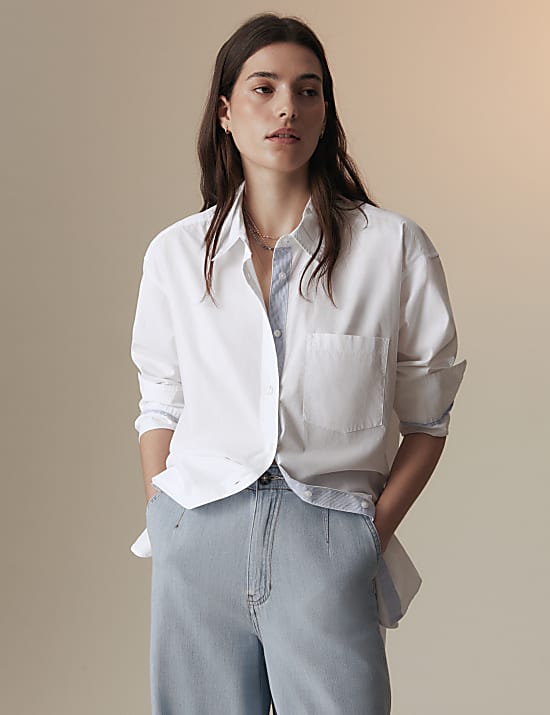 Pure Cotton Relaxed Longline Shirt