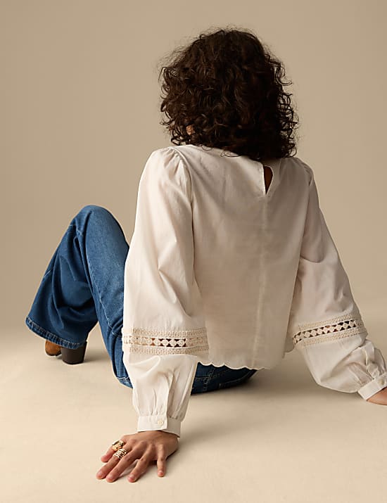 Pure Cotton Embroidered Blouse