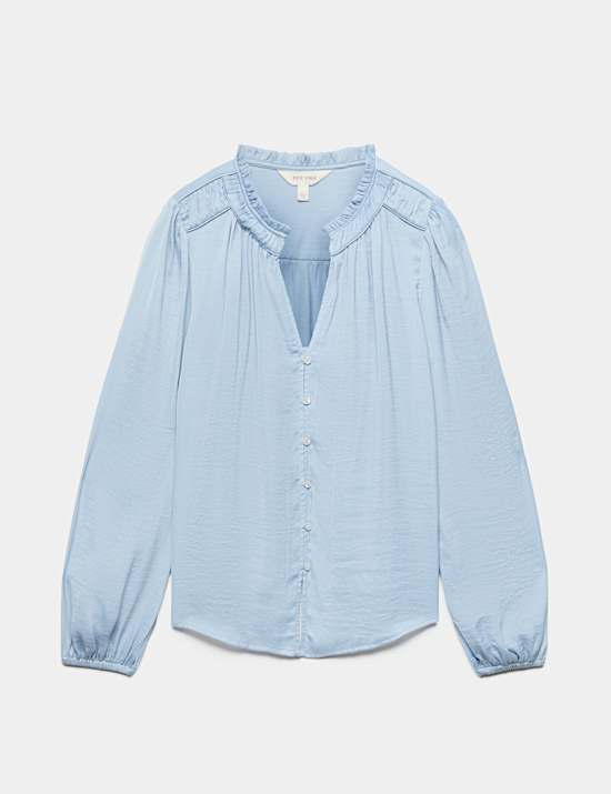 Satin Plisse Blouse