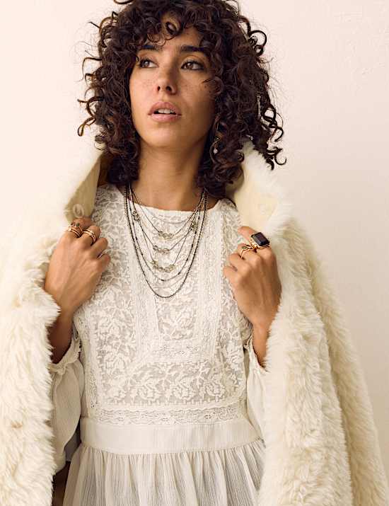 Lace Yoke Blouse