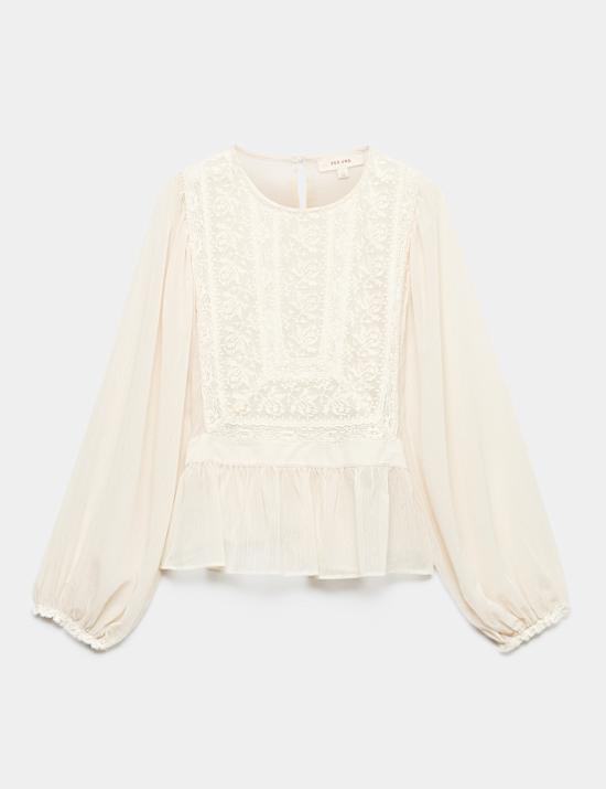 Lace Yoke Blouse