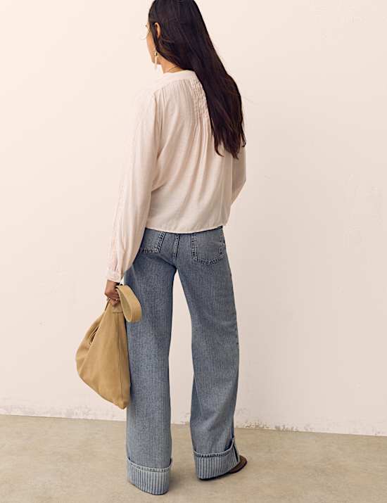 Textured V-Neck Blouse