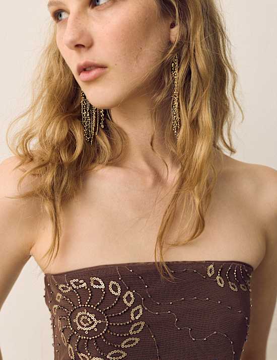 Beaded Bandeau Top
