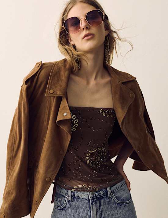 Beaded Bandeau Top