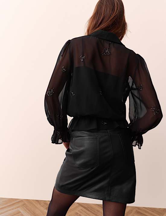 Embellished Beaded Detail Shirt