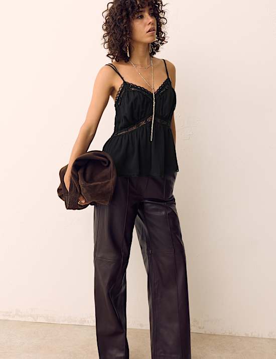 Lace Frill Detail Cami Top