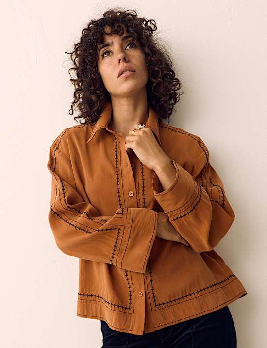 Modal Rich Embroidered Shirt