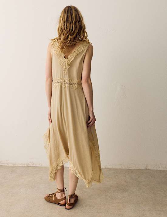 Lace Insert Mini Slip Dress