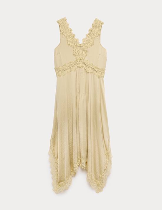 Lace Insert Mini Slip Dress