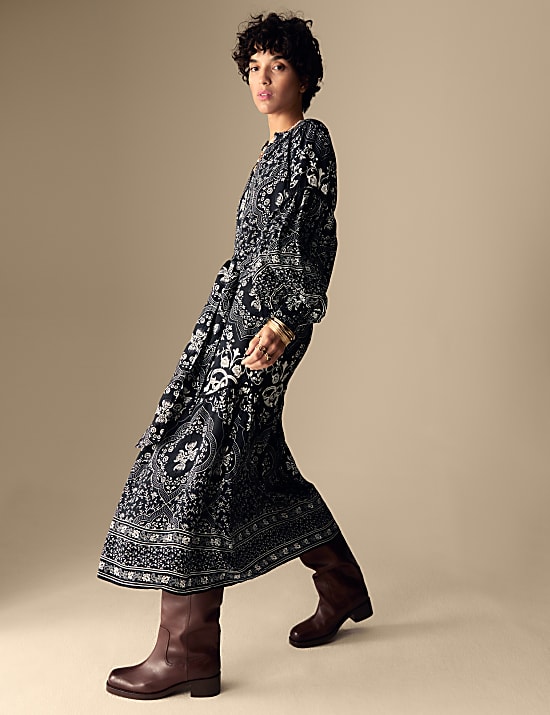 Floral V-Neck Midaxi Column Dress