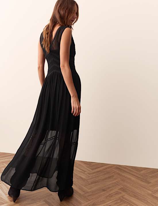 Lace Insert Maxi Dress
