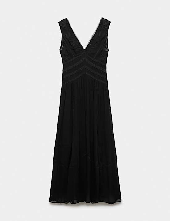 Lace Insert Maxi Dress