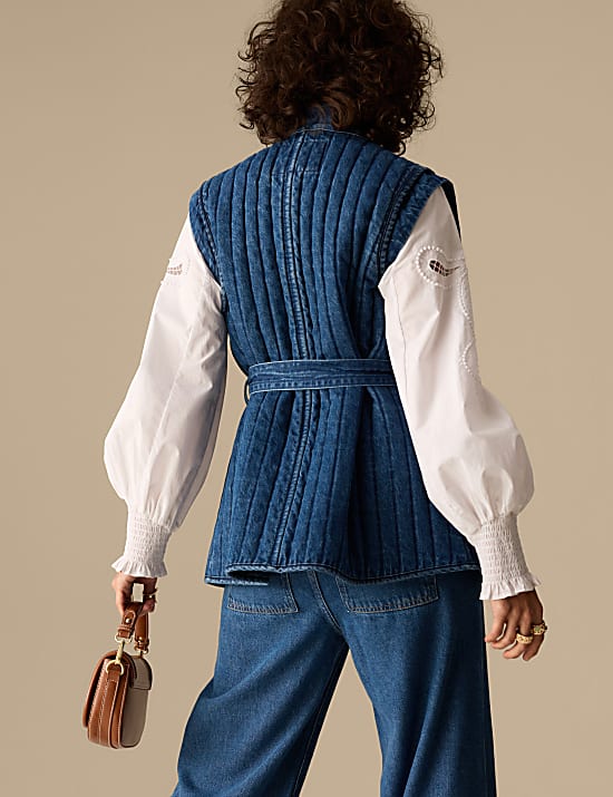 Denim Quilted Gilet